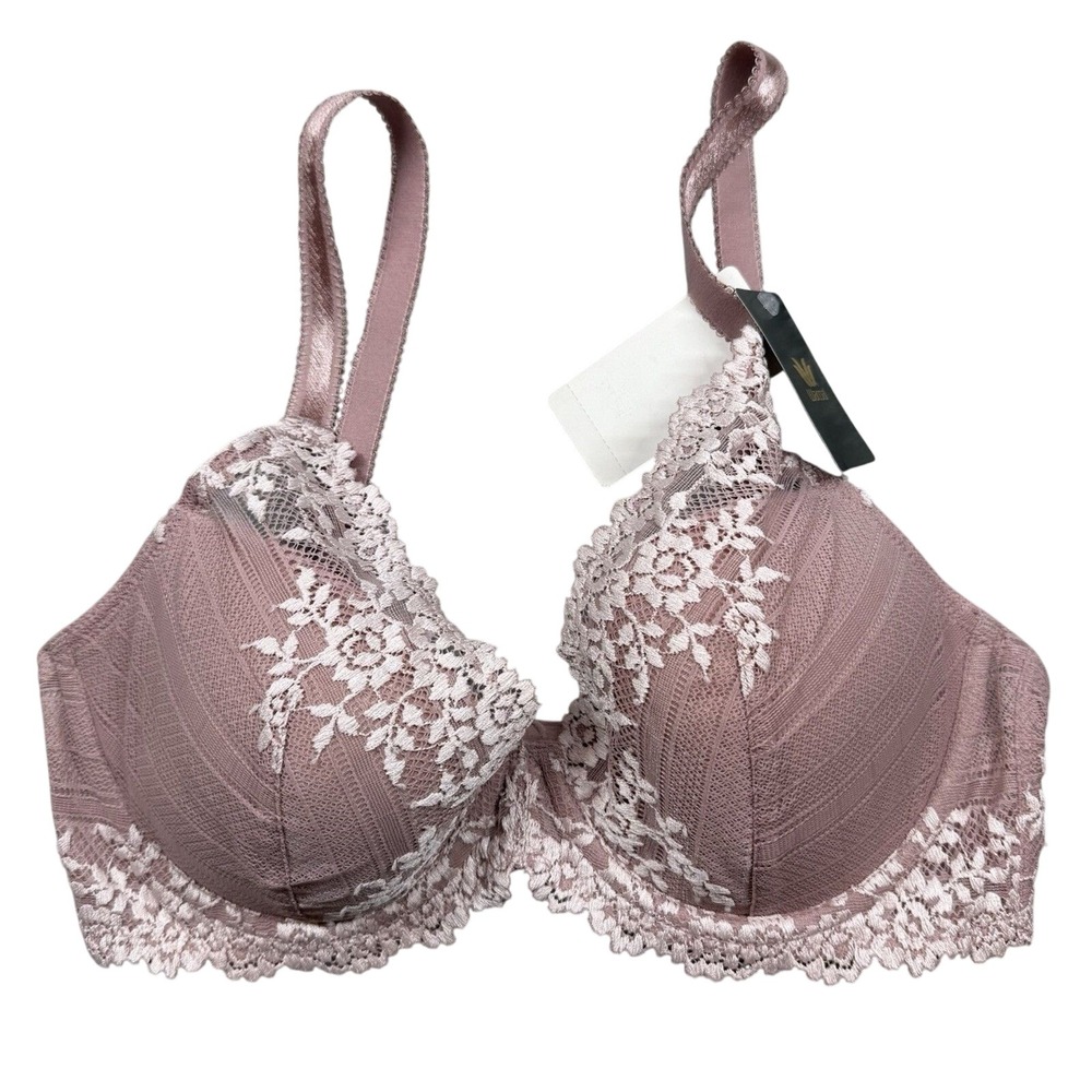 Wacoal Bra Embrace Lace Women's 34D Pink Underwire Coquette Romantic 853291 NWT